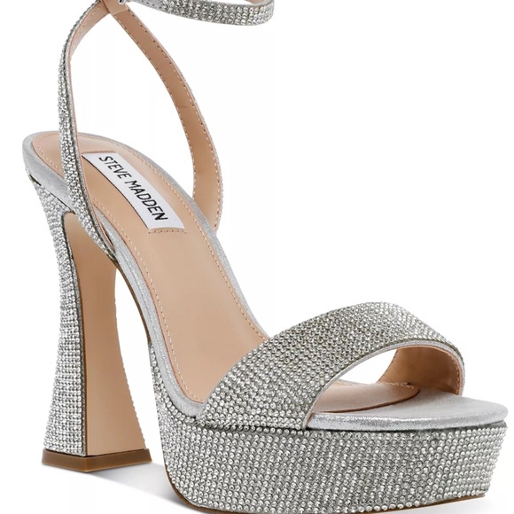 Steve Madden rhinestone platform shoes size 8 - Picture 3 of 7